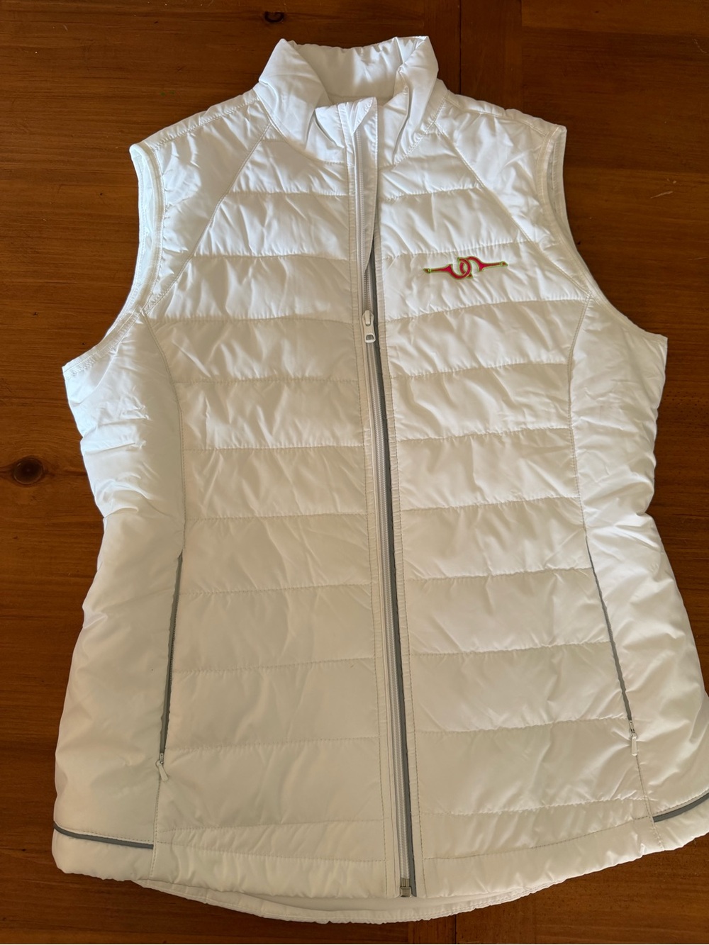 Cutter & Buck White Quilted Puffer Vest with Subtle Accent